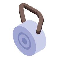 Round smart home device with handle is hanging vector