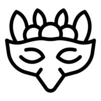 Venetian carnival mask with feathers and decorations showing a bird face vector