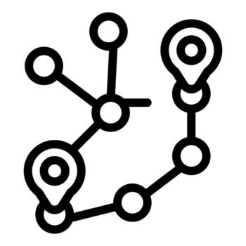 red conectando con GPS ubicación patas icono demostración global posicionamiento sistema vector