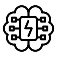 Icon representing the concept of artificial intelligence, machine learning vector