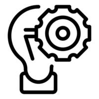 Simple icon representing the concept of innovative thinking vector