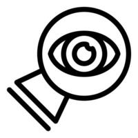 Big brother is watching you concept with eye watching inside a crystal ball vector