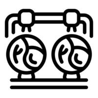 Industrial system is purifying polluted earth with pipes and filters vector
