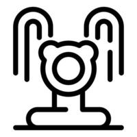 Baby monitor icon depicting a device monitoring a baby's sleep vector