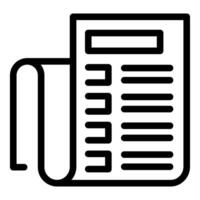 Newspaper icon representing current events and journalism vector