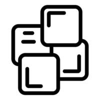 Blockchain network showing interconnected blocks forming a data chain vector