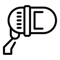 Professional microphone standing on a stand for recording audio vector