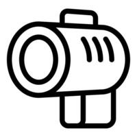 Gas heater icon with handle for home heating and appliance vector