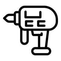 Electric drill icon for construction and diy projects vector