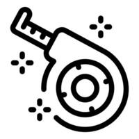 Turbocharger icon boosting power and performance with speed lines vector