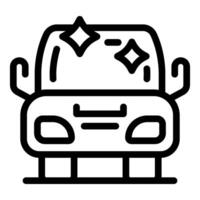 Line art icon of a car wash with a clean and shiny windshield vector