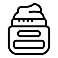 Cosmetic cream jar with measuring scale for precise application vector