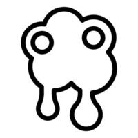 Abstract shape with rounded edges is dripping down vector