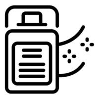 Line art icon of a portable ac unit blowing cool air vector