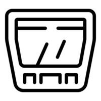 Black and white icon of a router showing connection status vector