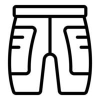Icon of tactical pants with knee pads for military use vector
