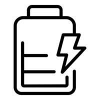 Battery icon showing three bars of charge and a lightning bolt indicating charging vector