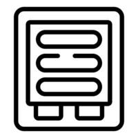 Icon of server room rack with hard drives representing data storage vector