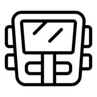 Wristwatch showing time being worn by person using fitness tracker application vector