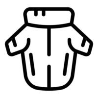 Dog clothes icon representing clothing for cold weather protecting from rain and snow vector
