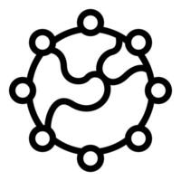 Global network connecting dots around the world showing international business communication vector