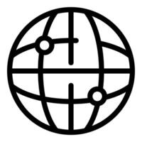 Global network connecting two points on earth using digital technology vector