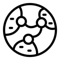 Bold circular icon symbolizing global network connectivity vector