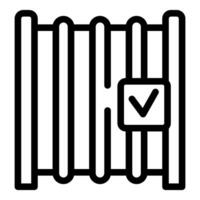 Electric heater with timer working properly icon showing warm house vector