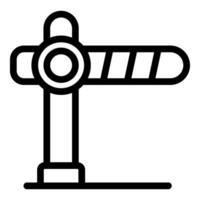 Simple line icon of an automatic barrier gate, representing restricted access vector