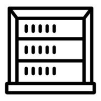 Datacenter server icon representing storing digital information online vector