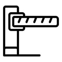 Simple black and white icon of a barrier gate closing down vector