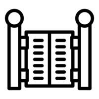 Simple modern gate icon representing security and access control vector