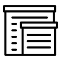 Simple black and white icon of a website layout being designed vector