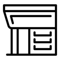 Modern bus stop with roof and seats for people waiting for public transportation vector