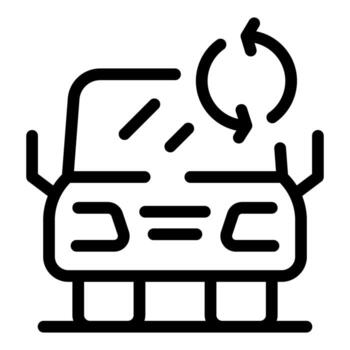 Car repeating cycle indicating continuous vehicle usage vector