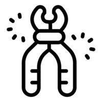 Dentist tool pliers holding and pulling a tooth with shining sparkles vector