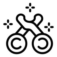 Copyright symbol with crossing lines and sparkles representing shared ownership of intellectual property vector