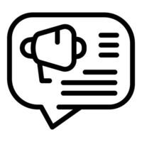 Marketing campaign concept with megaphone announcing important message vector