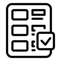Businessman holding a checklist and marking a completed task vector