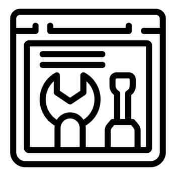 sitio web debajo construcción demostración llave inglesa y destornillador herramientas para web desarrollo vector