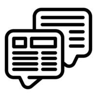Two speech bubbles overlapping, symbolizing effective communication vector