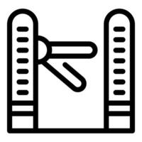 Turnstile allowing access to paying customer vector