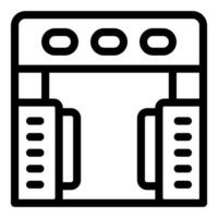 Public transport ticket barrier gate access point icon vector