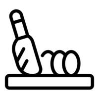 Woodburning pen burning a wood surface and creating a pattern vector