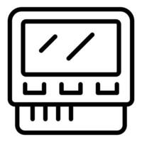 Electronic device showing graph with buttons displaying important business data analysis vector