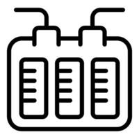 Server room icon showing three servers working with data vector