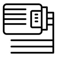Electronic device with cable is connecting using wireless technology vector