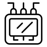 Cable tv box with wire connecting and transmitting signal vector