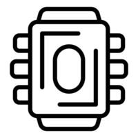 Electronic chip representing computing power and digital technology vector