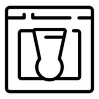 Website showing a light bulb icon, concept of online idea generation vector